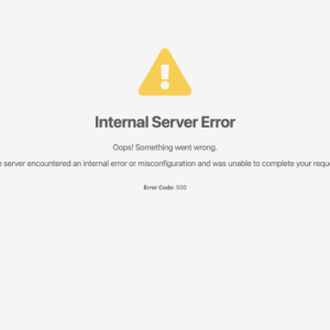 Internal server error 500 fix